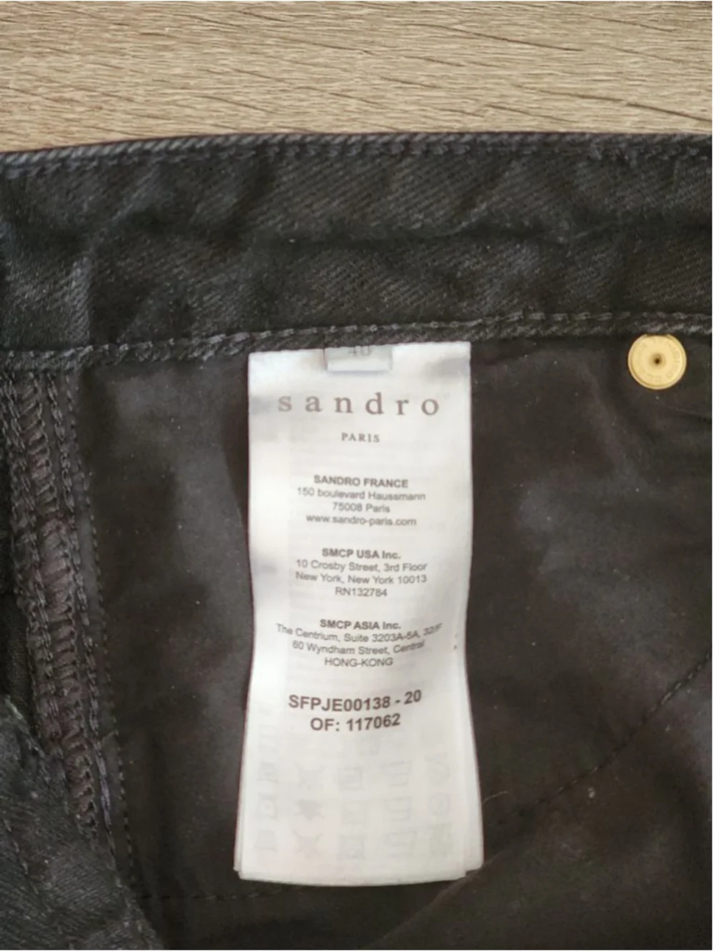 SANDRO Snapy Snap-Detailed Black High Rise Bootcut Jeans $295 Size 40 8 M - Picture 6 of 7